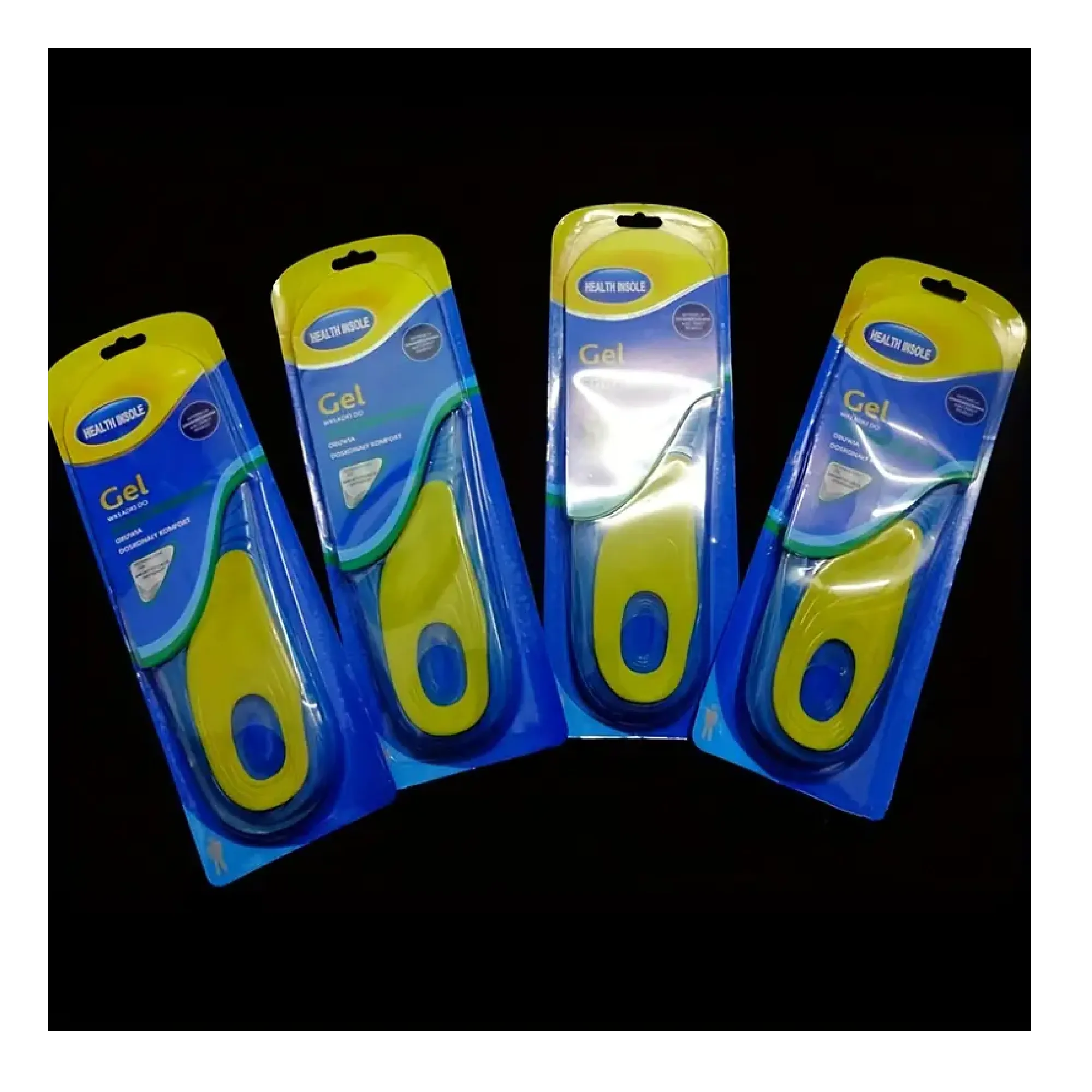 2pcs/pair Silicone Shock-absorbing Insoles PU Insoles Gel Insoles