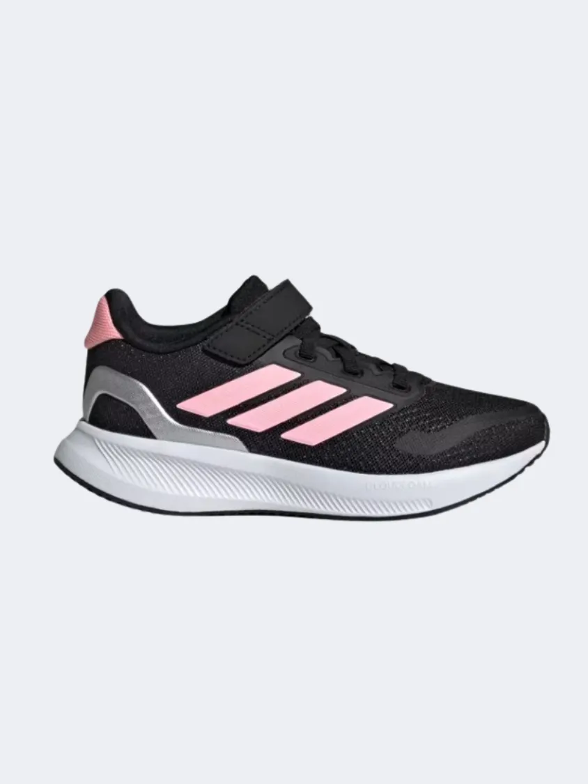 Adidas Runfalcon 5 Ps Girls Running Shoes Black/Pink/Silver