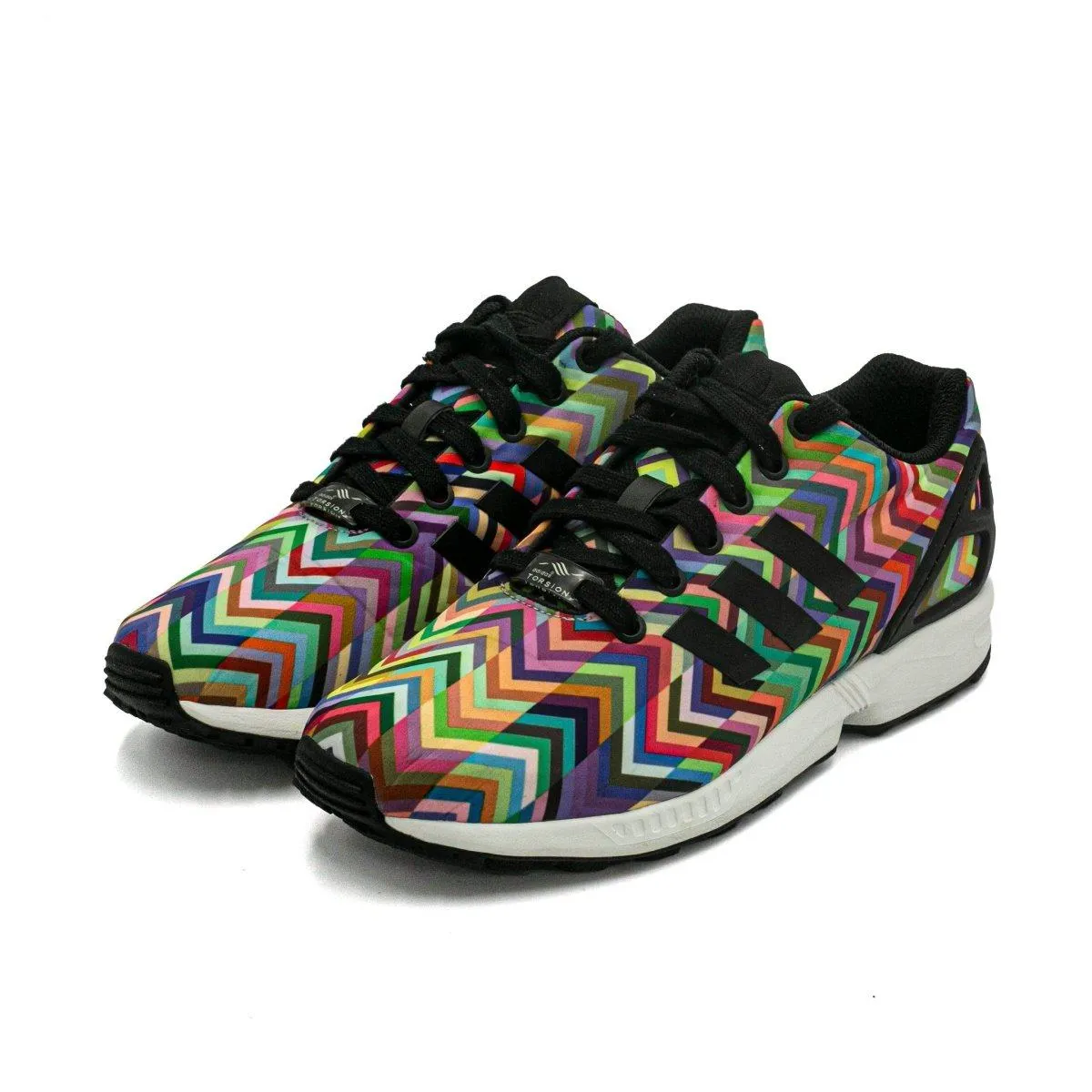 Adidas Zx Flux Chevron Prism Sport Shoes Fabric Multicolour Colour For Women