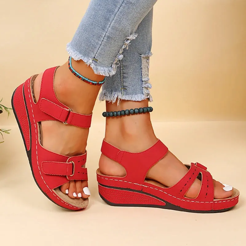 Amozae-Platform Wedge Sandals Women Summer Light Roman Sandal Non-Slip Beach Shoes Open Toe Flat Comfy Casual Platform Sandalias Mujer