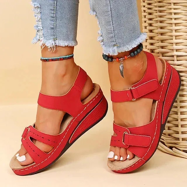 Amozae-Platform Wedge Sandals Women Summer Light Roman Sandal Non-Slip Beach Shoes Open Toe Flat Comfy Casual Platform Sandalias Mujer