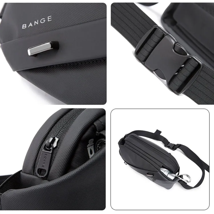 BANGE BG-7295 Men Waterproof Business Casual Chest Bag Messenger Bag(Black)