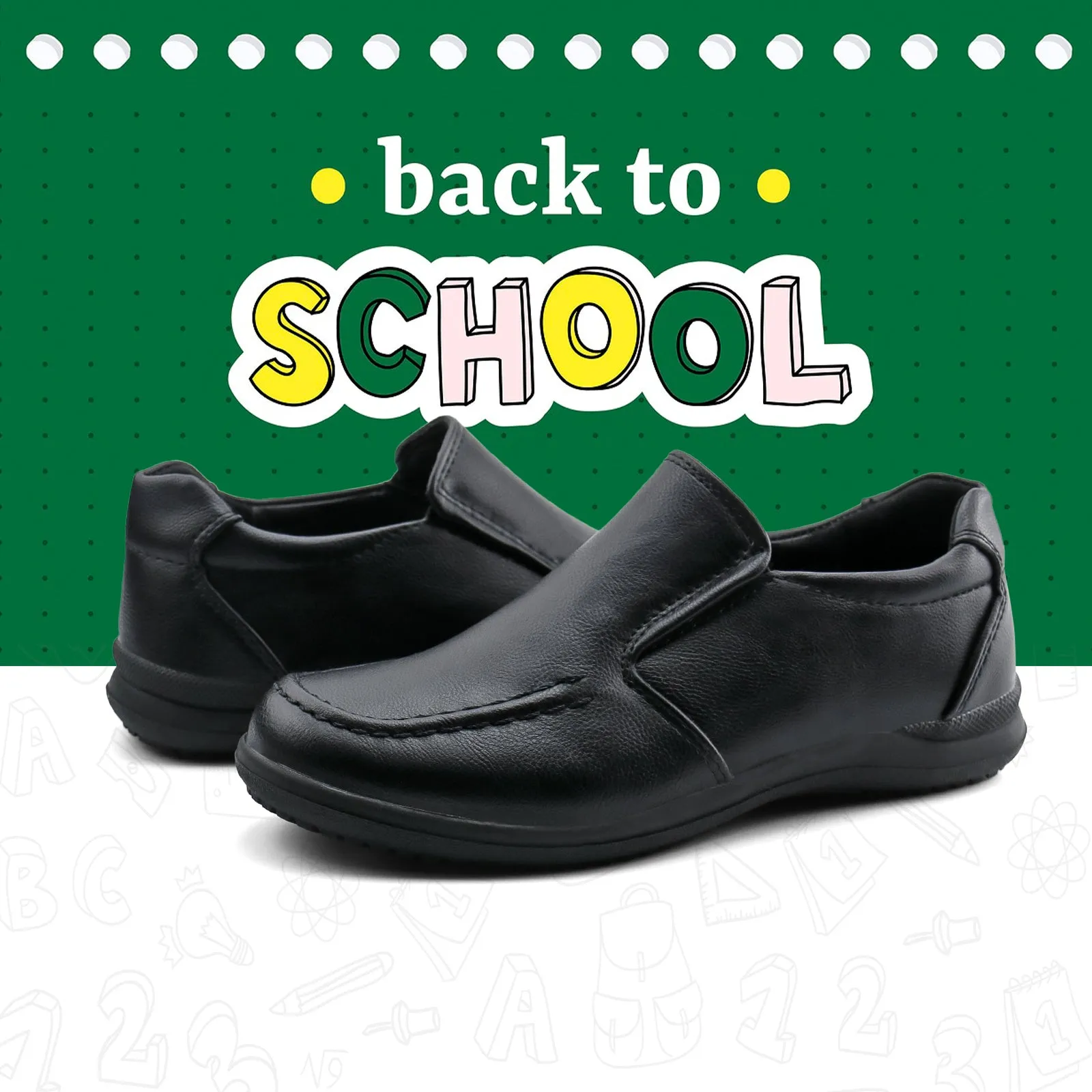 Boys School Uniform Shoes Slip On Loafer