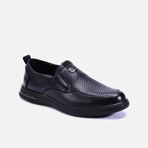 Callum Black Perforated Slip On Casual Shoes 0160469