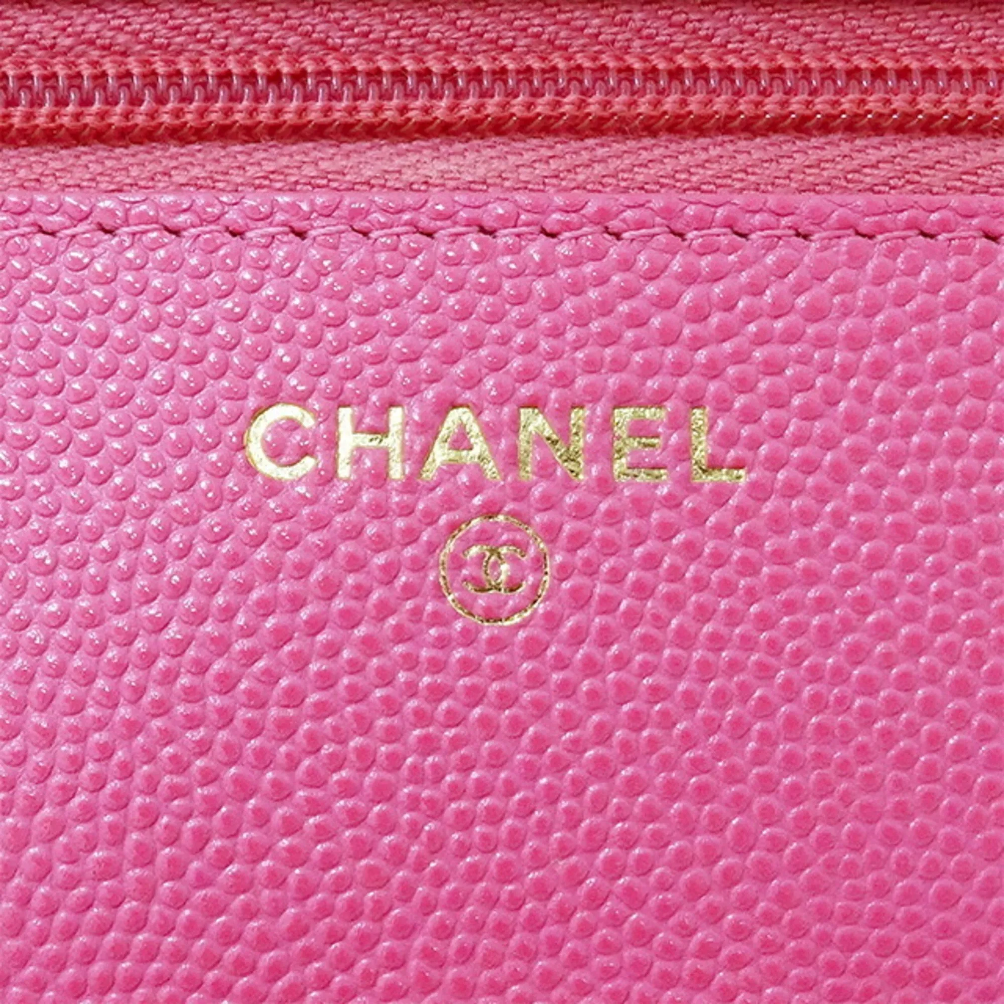 CHANEL Bag Matelasse Women's Shoulder Caviar Skin Chain Pink