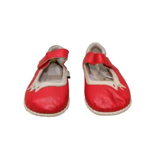 Chook Leaf Girls Crown Shoe Red/Ivory