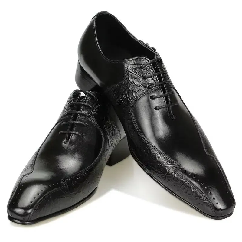 Classy LuxeLeather Genuine Leather Wedding Brogue Shoes