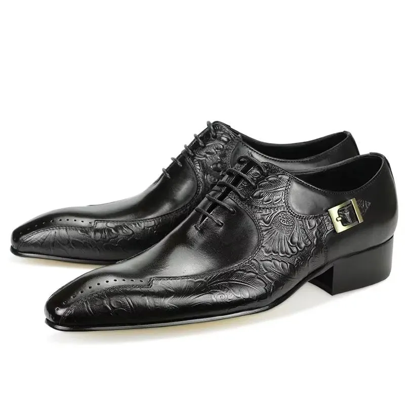 Classy LuxeLeather Genuine Leather Wedding Brogue Shoes