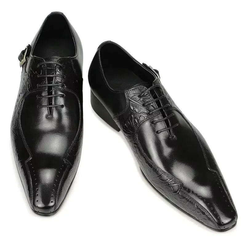 Classy LuxeLeather Genuine Leather Wedding Brogue Shoes