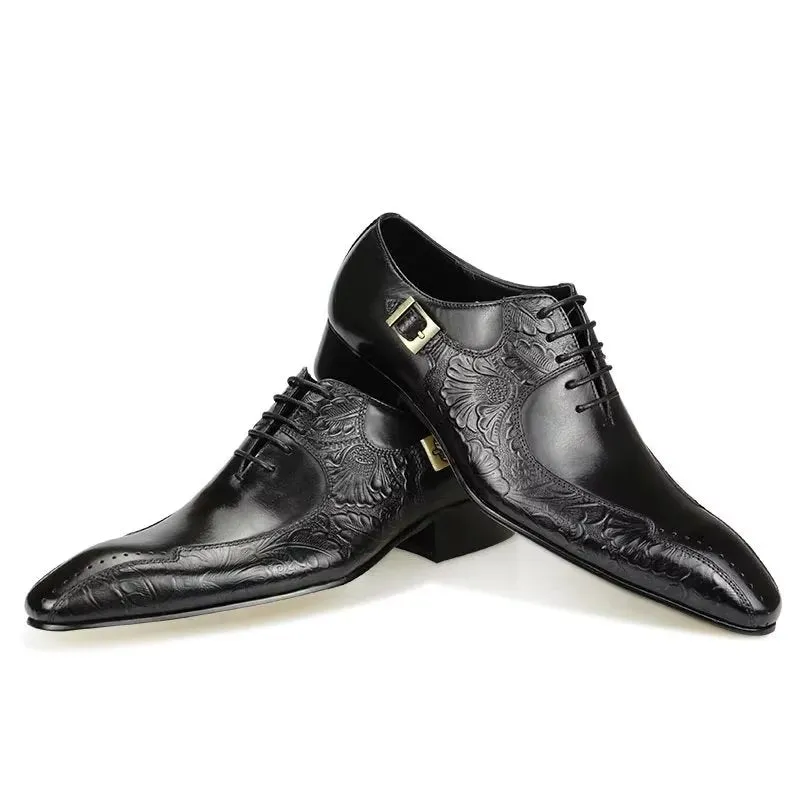 Classy LuxeLeather Genuine Leather Wedding Brogue Shoes