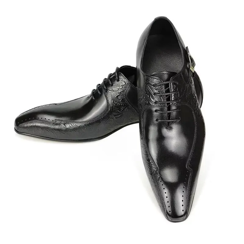 Classy LuxeLeather Genuine Leather Wedding Brogue Shoes