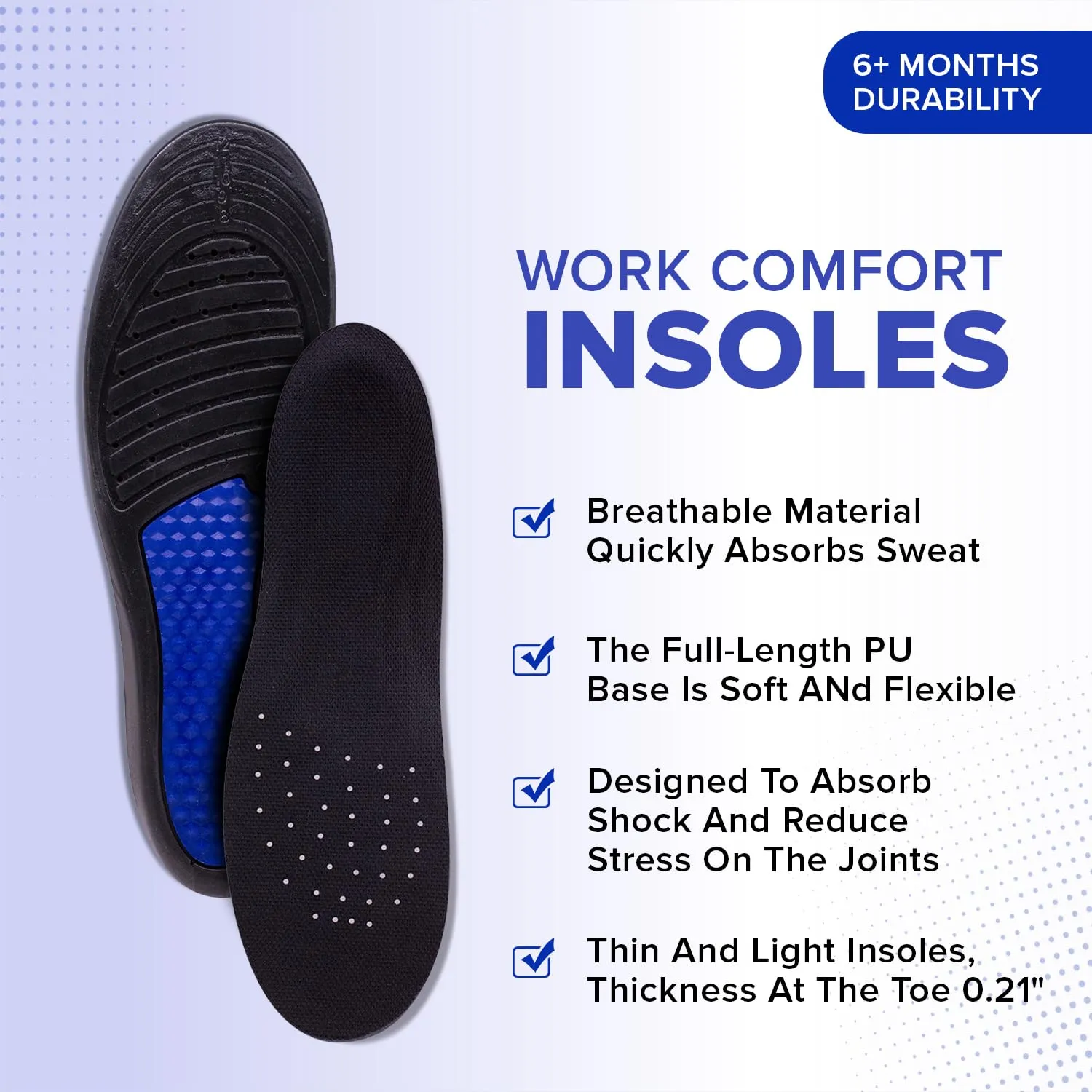 Dr Foot | Insole for Shoes Men | Arch Support for Flat Feet | Shoe Insole for Women | Flat Feet Arch Support Insole | Gel Insoles for Men | Work Insoles | All Day Comfort | Small |1 Pair-Pack Of 3