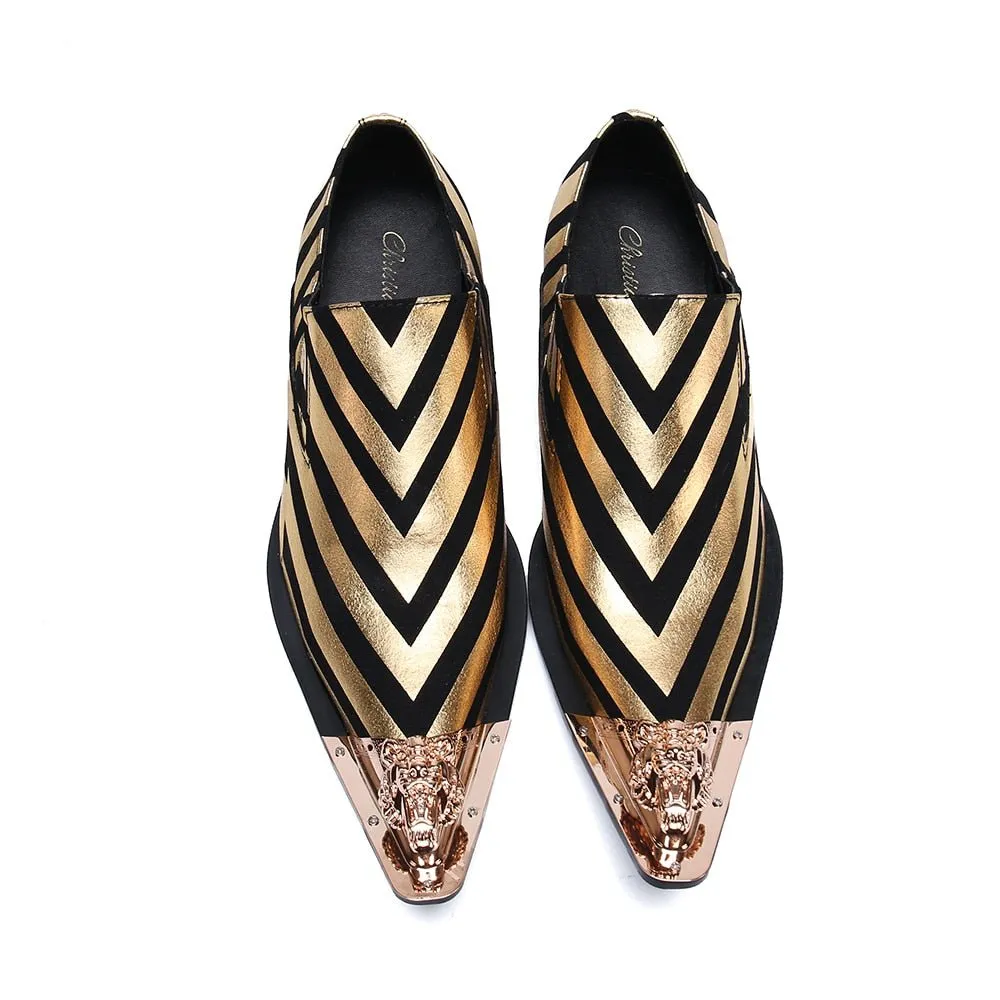 ExoticStripe Luxe Slip-On Oxford Shoes