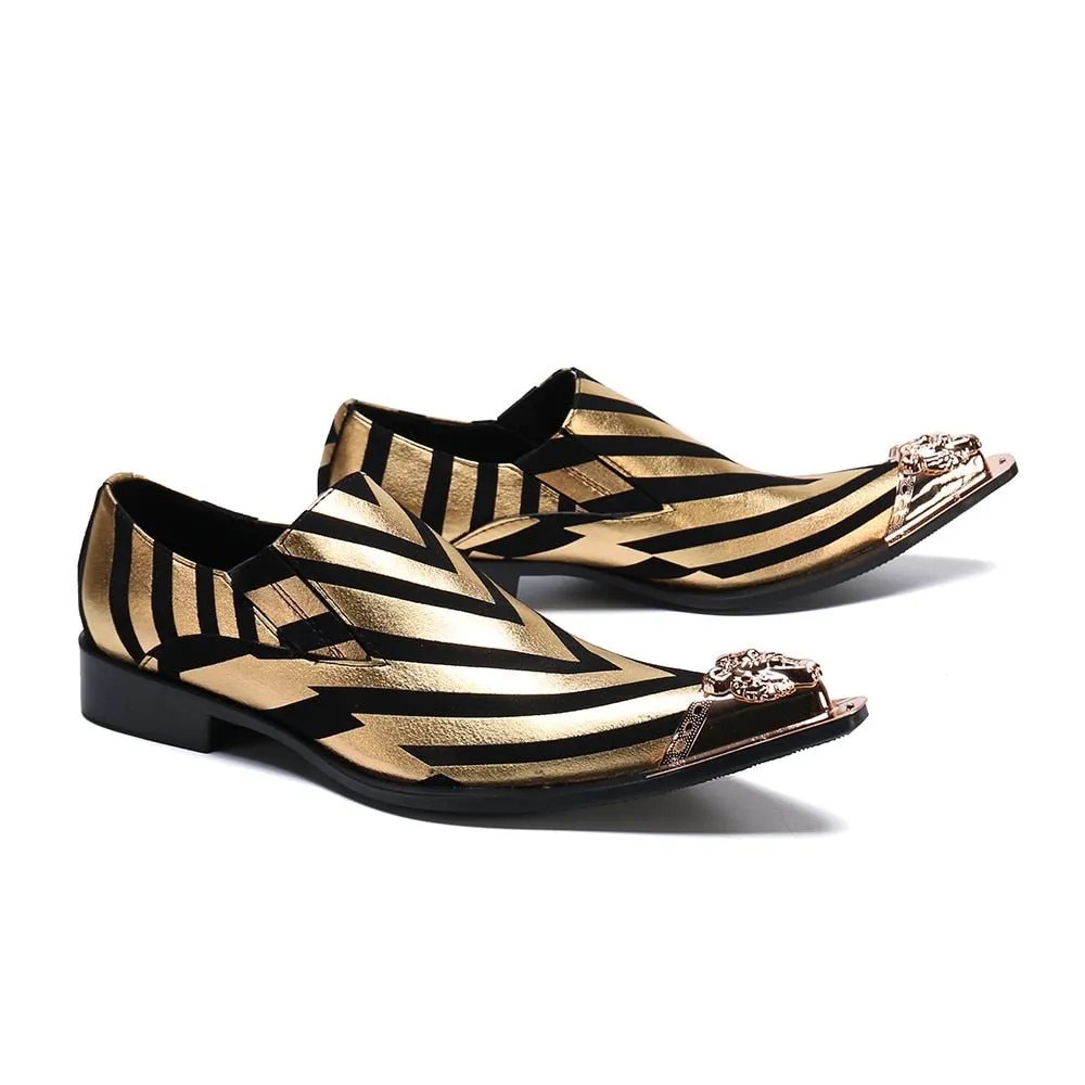 ExoticStripe Luxe Slip-On Oxford Shoes