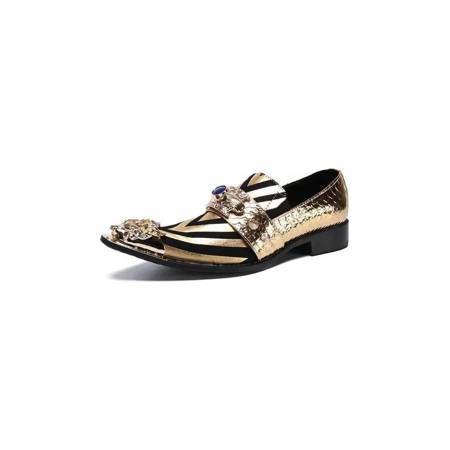 ExoticStripe Luxe Slip-On Oxford Shoes