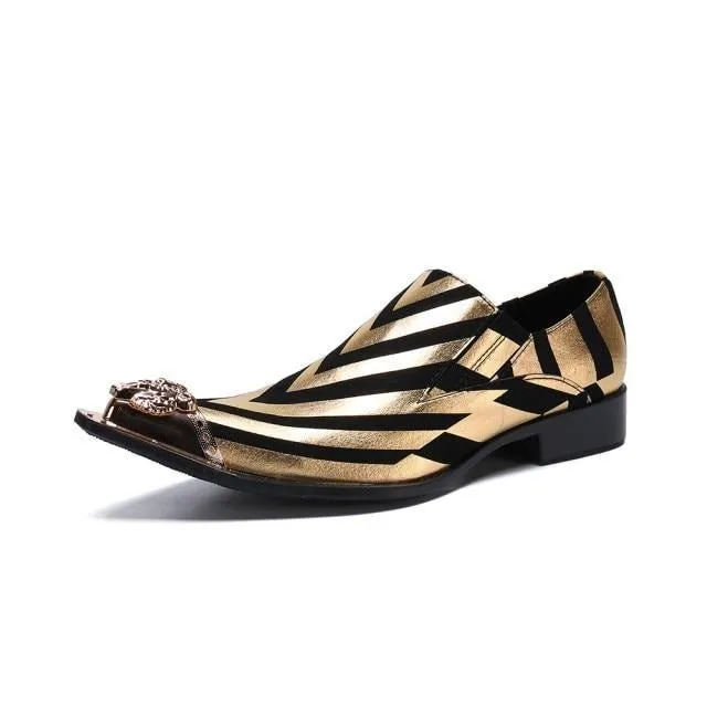 ExoticStripe Luxe Slip-On Oxford Shoes