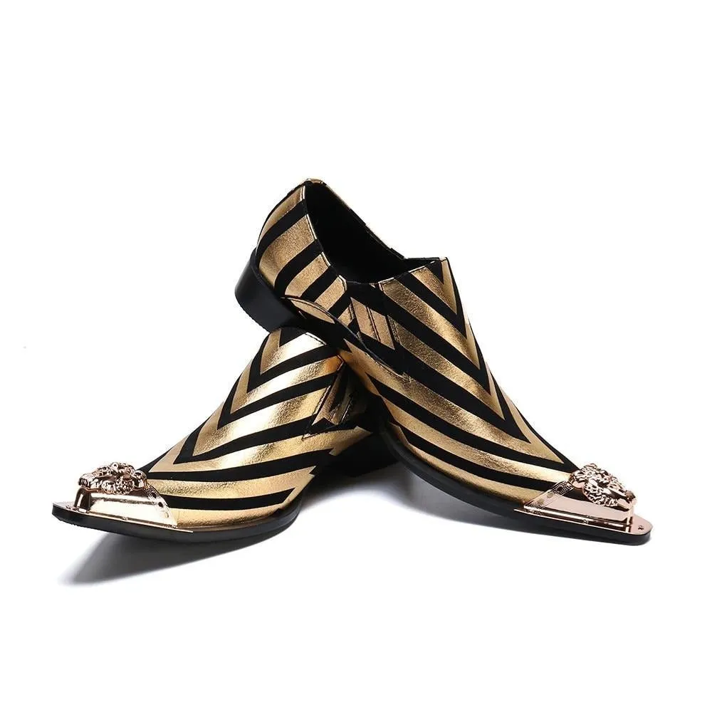 ExoticStripe Luxe Slip-On Oxford Shoes