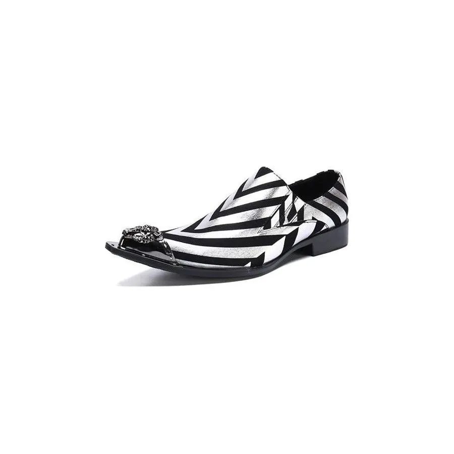 ExoticStripe Luxe Slip-On Oxford Shoes