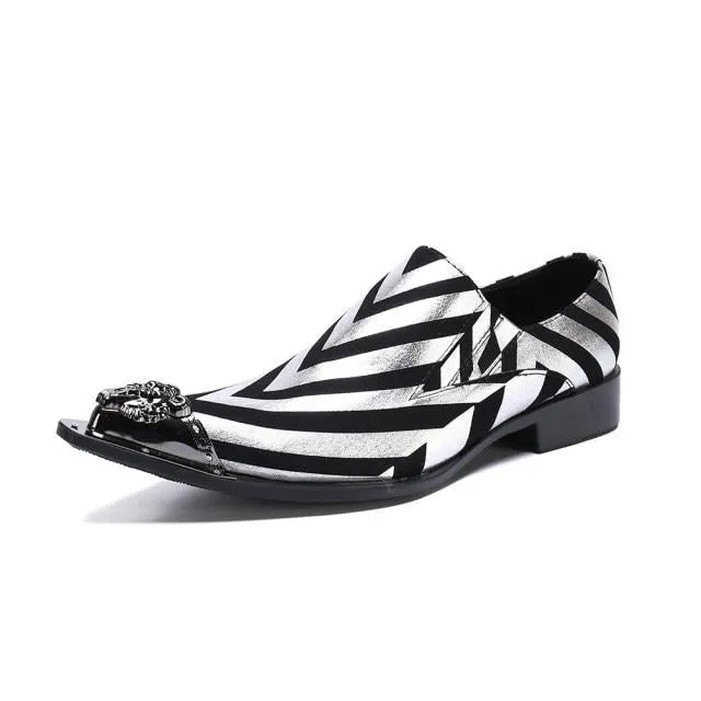 ExoticStripe Luxe Slip-On Oxford Shoes