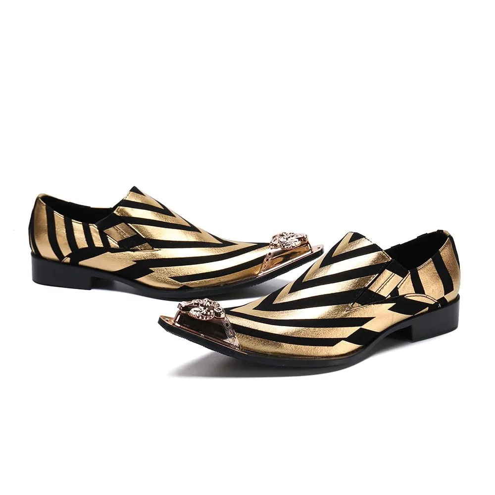 ExoticStripe Luxe Slip-On Oxford Shoes