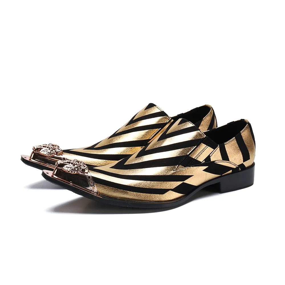 ExoticStripe Luxe Slip-On Oxford Shoes