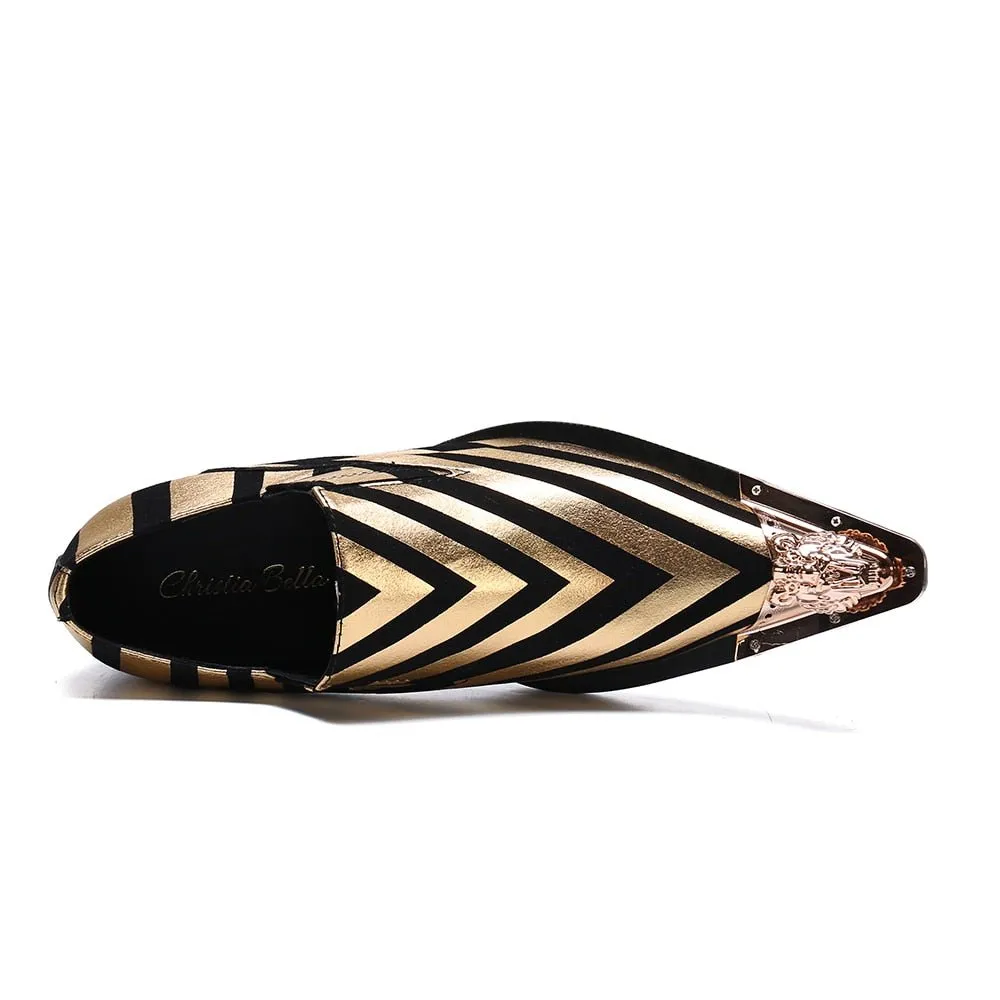 ExoticStripe Luxe Slip-On Oxford Shoes