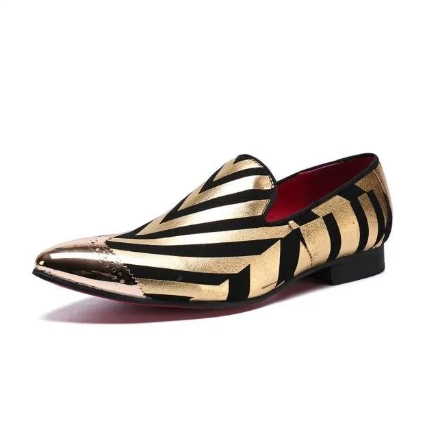 ExoticStripe Luxe Slip-On Oxford Shoes