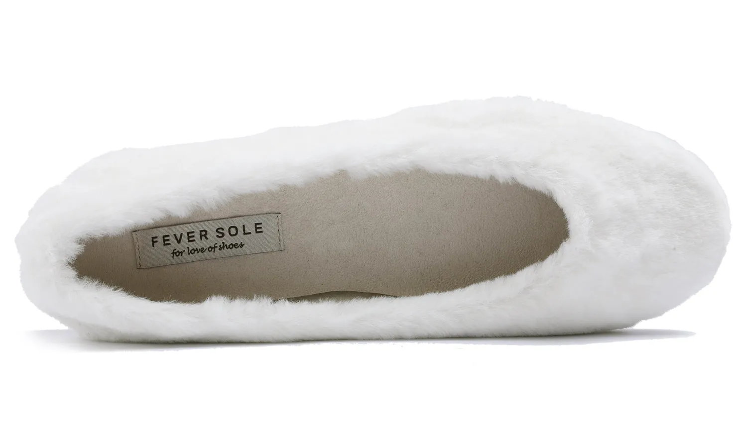 Feversole Women's Fashion Round Toe Puffy Warm Comfort Home Indoor Winter Soft Ballet Slippers White Plush