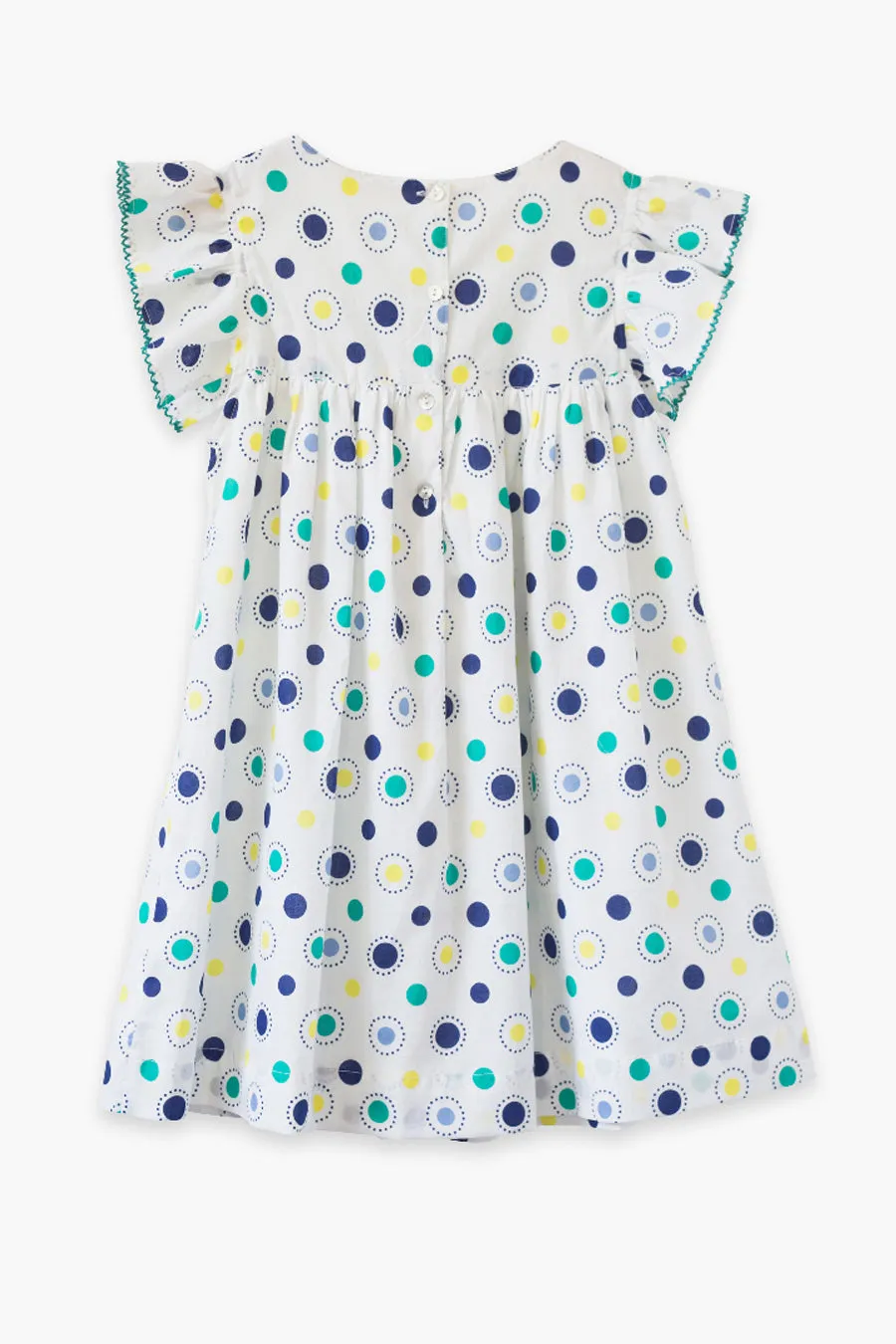 Girls Dress Beet World Hattie Blue Dot