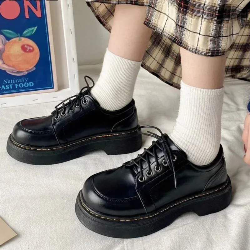 Japanese School Uniform shoes Jk Student Shoes Girls Women Kawaii Lolita Soft Girl Round Toe lolita Platform Mary Jane Shoes