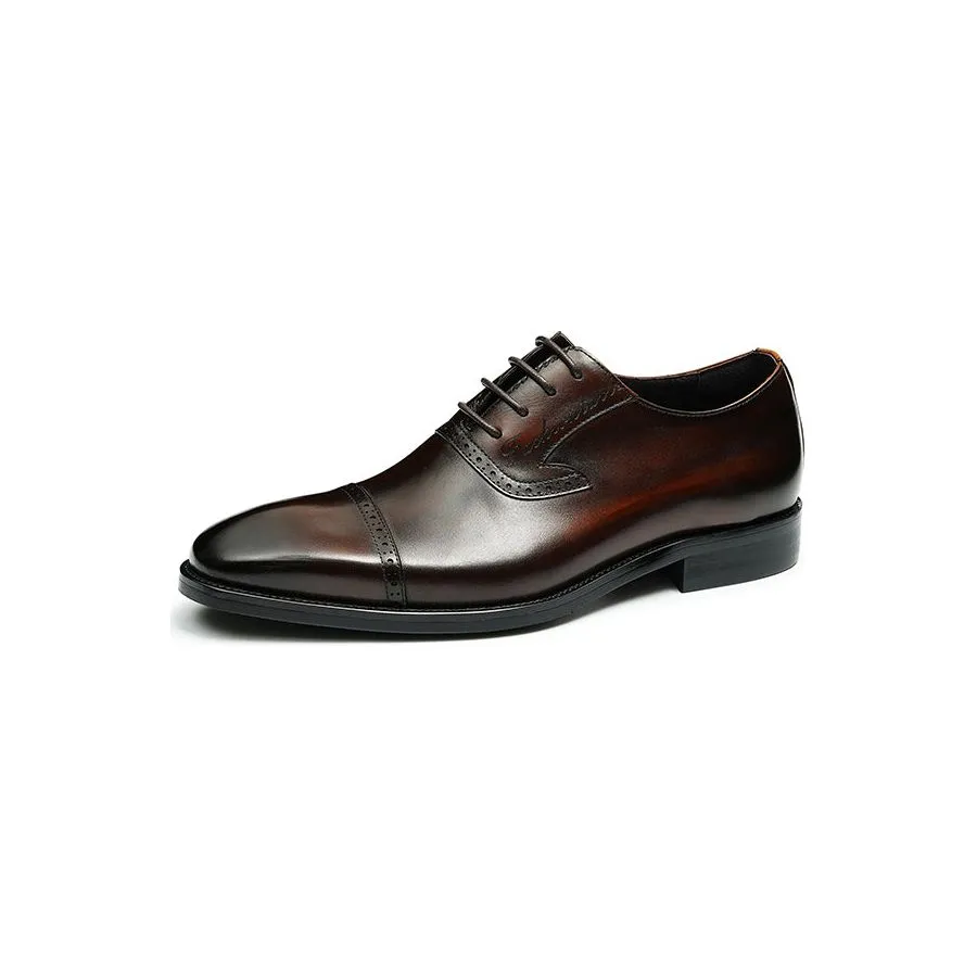 Luxe Exotic Leather Pointed Toe Oxford Dress Shoes