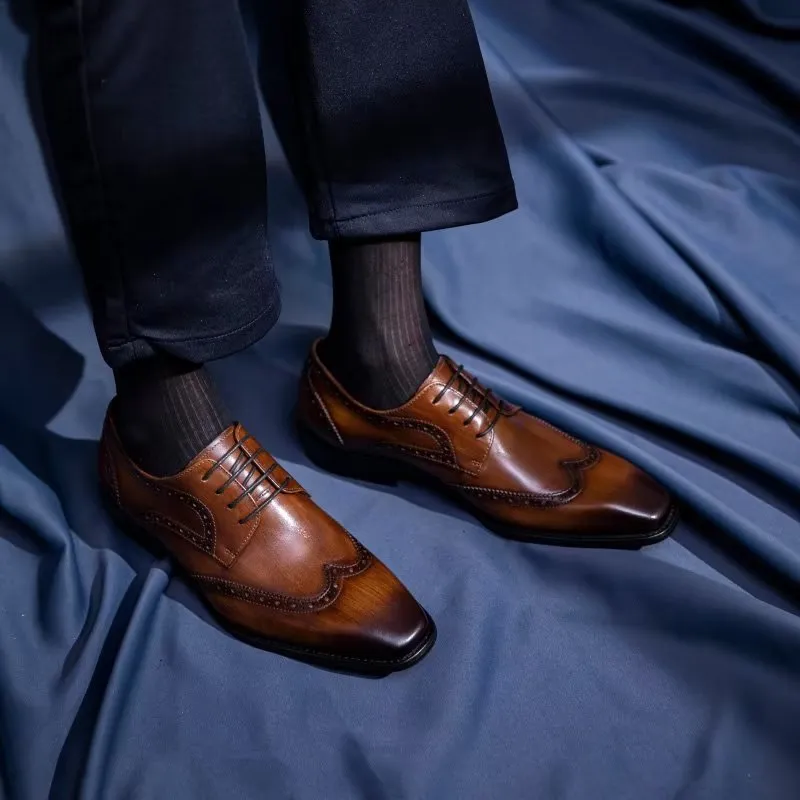 LuxeLeather Brogue Dress Shoes