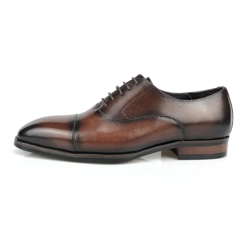 LuxePoint Brogue Leather Lace-Up Shoes