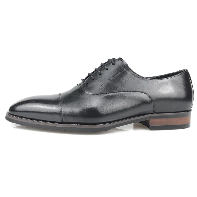 LuxePoint Brogue Leather Lace-Up Shoes