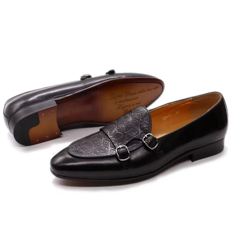 LuxeTex Exotic Monkstrap Dress Shoes