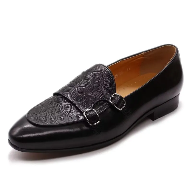 LuxeTex Exotic Monkstrap Dress Shoes