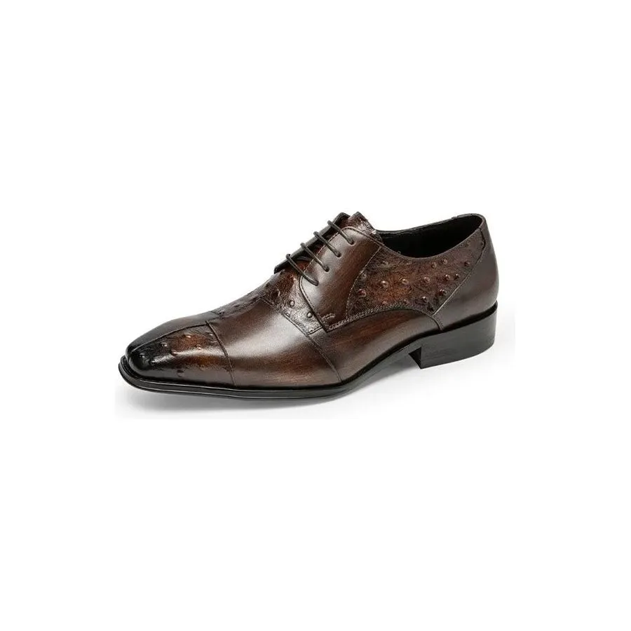 LuxeTex Exotic Texture Formal Derbies Dress Shoes