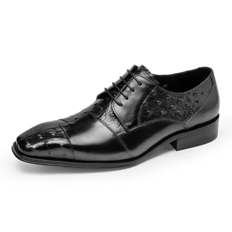 LuxeTex Exotic Texture Formal Derbies Dress Shoes