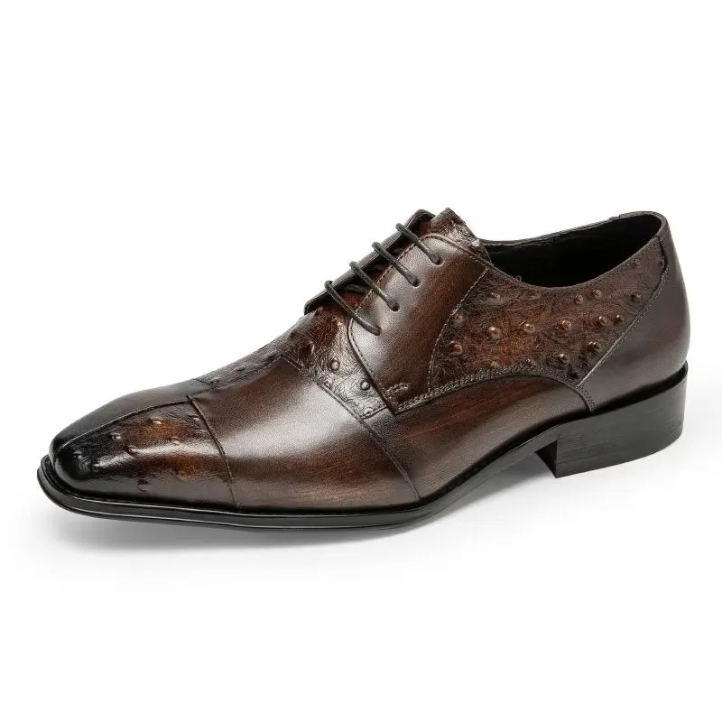 LuxeTex Exotic Texture Formal Derbies Dress Shoes