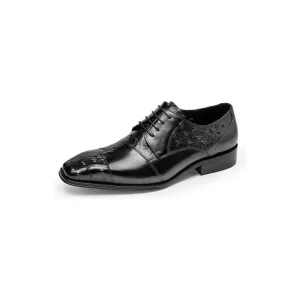 LuxeTex Exotic Texture Formal Derbies Dress Shoes