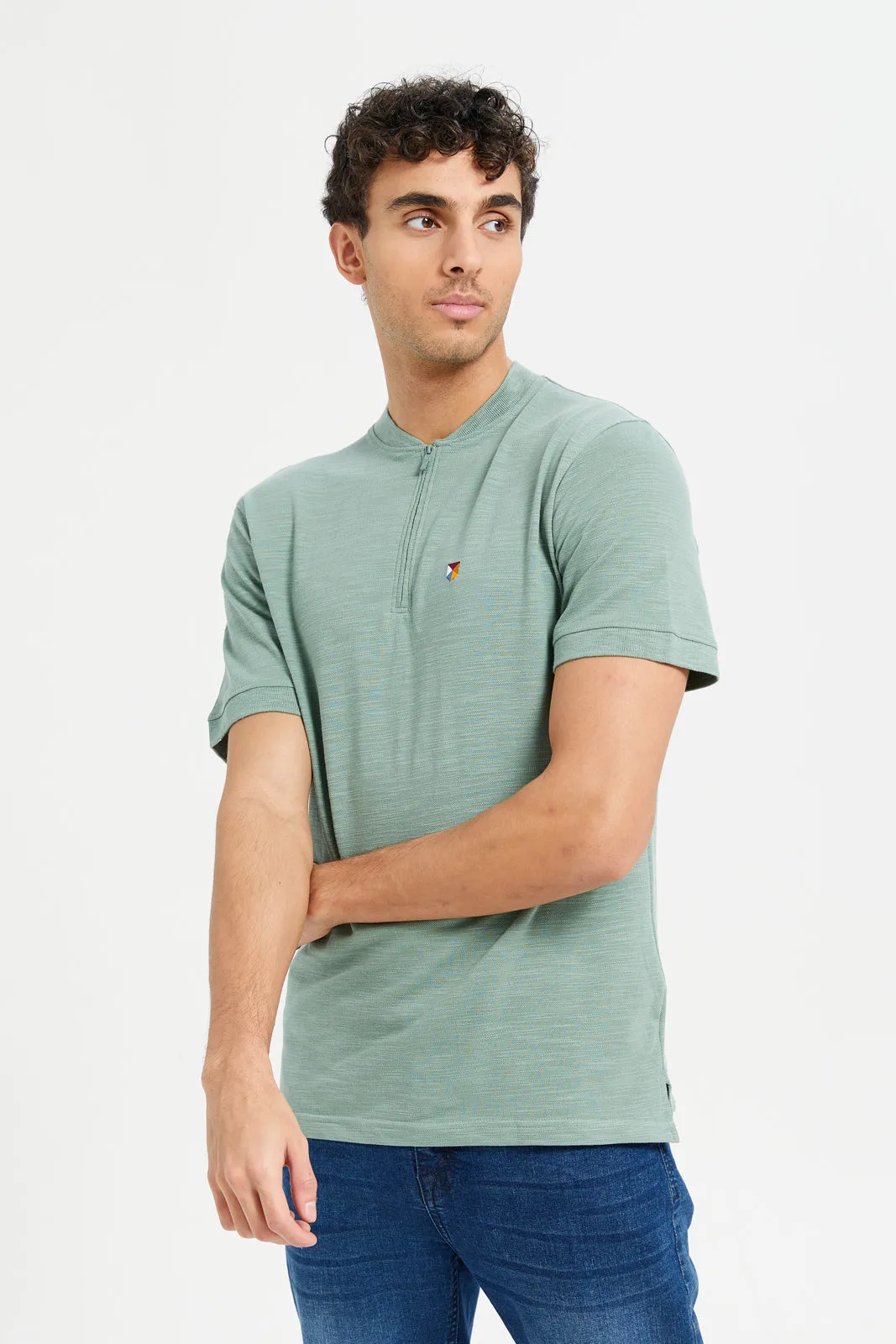 Men Green Polo Shirt