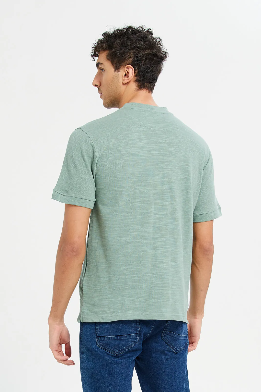 Men Green Polo Shirt