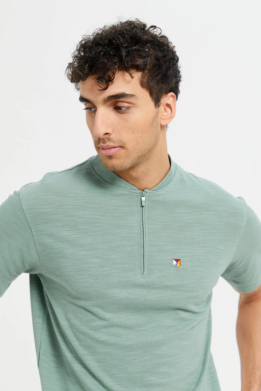 Men Green Polo Shirt