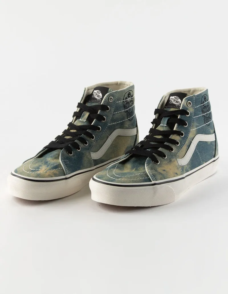 Men's Denim Embroidery SK8-Hi Tapered - Denim Blue/Olive/White