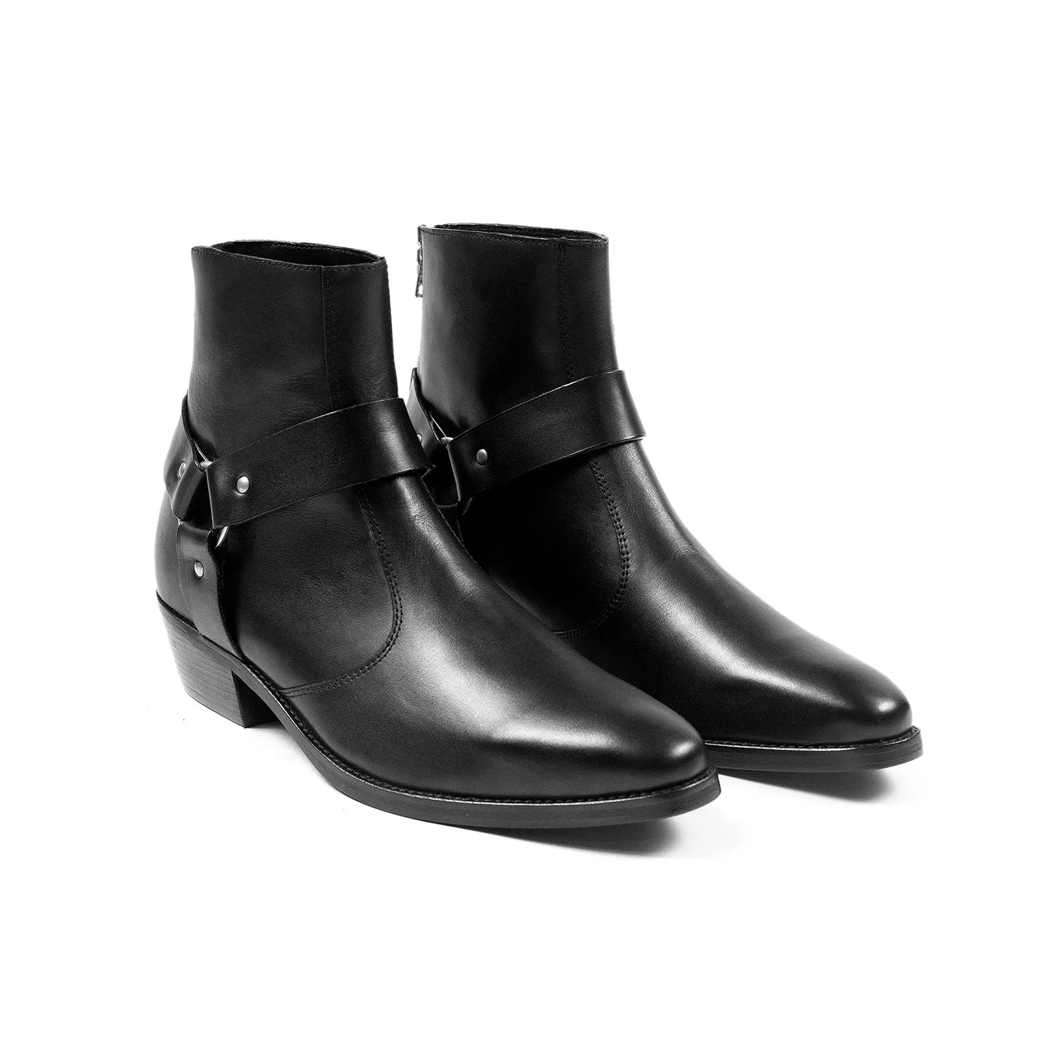 Men's Libertine Boot - Black Leather / Nickel Hardware