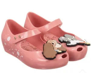 Mini Melissa Girls Pink Disney Lady And The Tramp Shoes