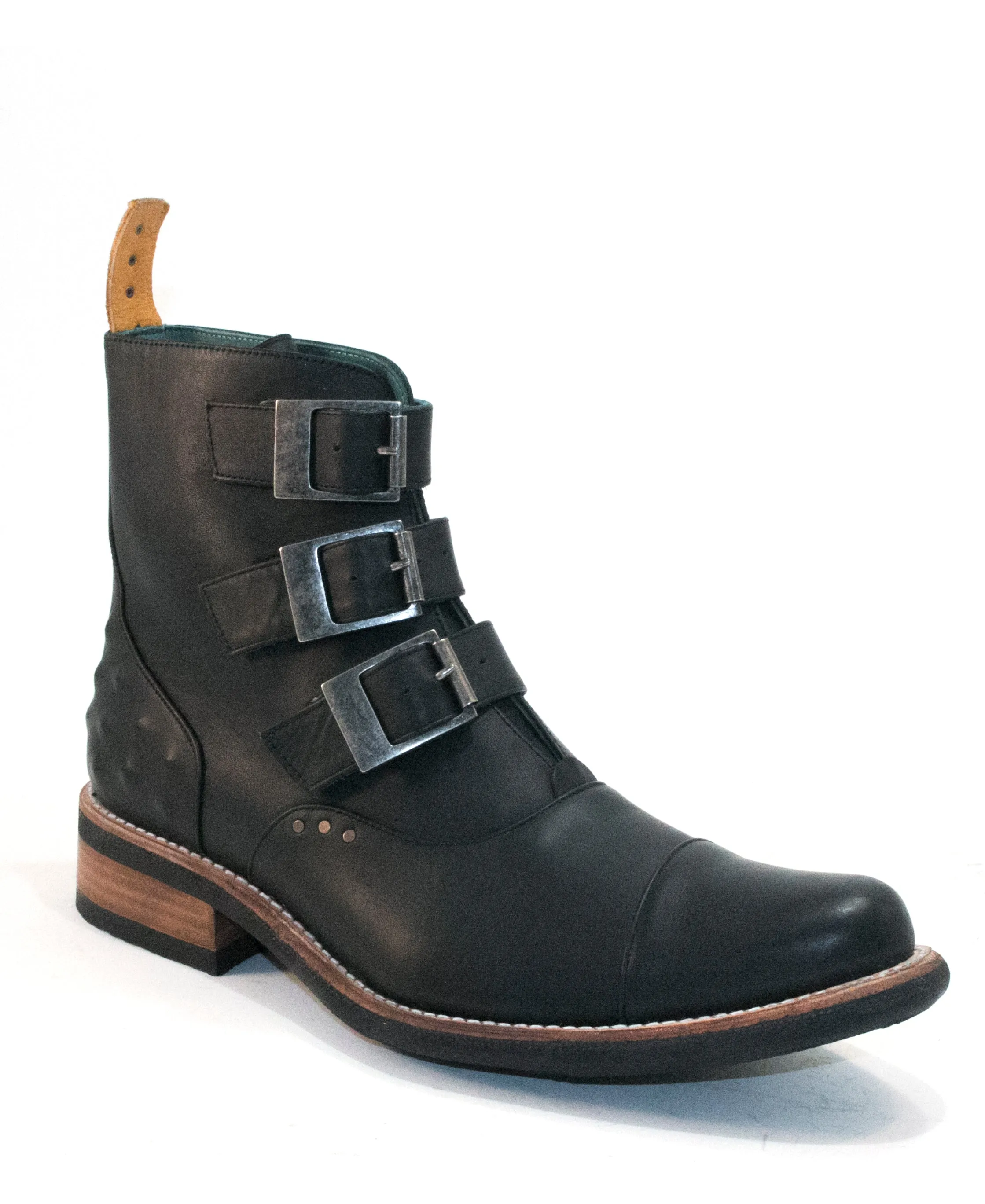 No.2045 TARMAC buckle boot Black MEN