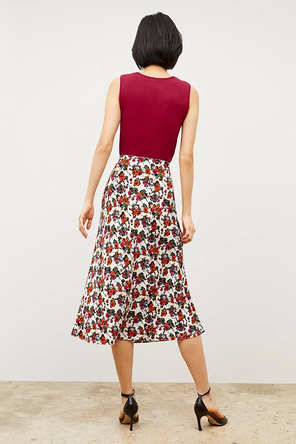 Orchard Skirt - Washable Silk :: Garden Print