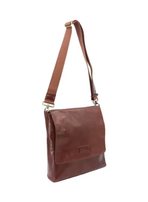 R Roncato Unisex Leather Shoulder Bag, Made in Italy, Elegant and Functional Design