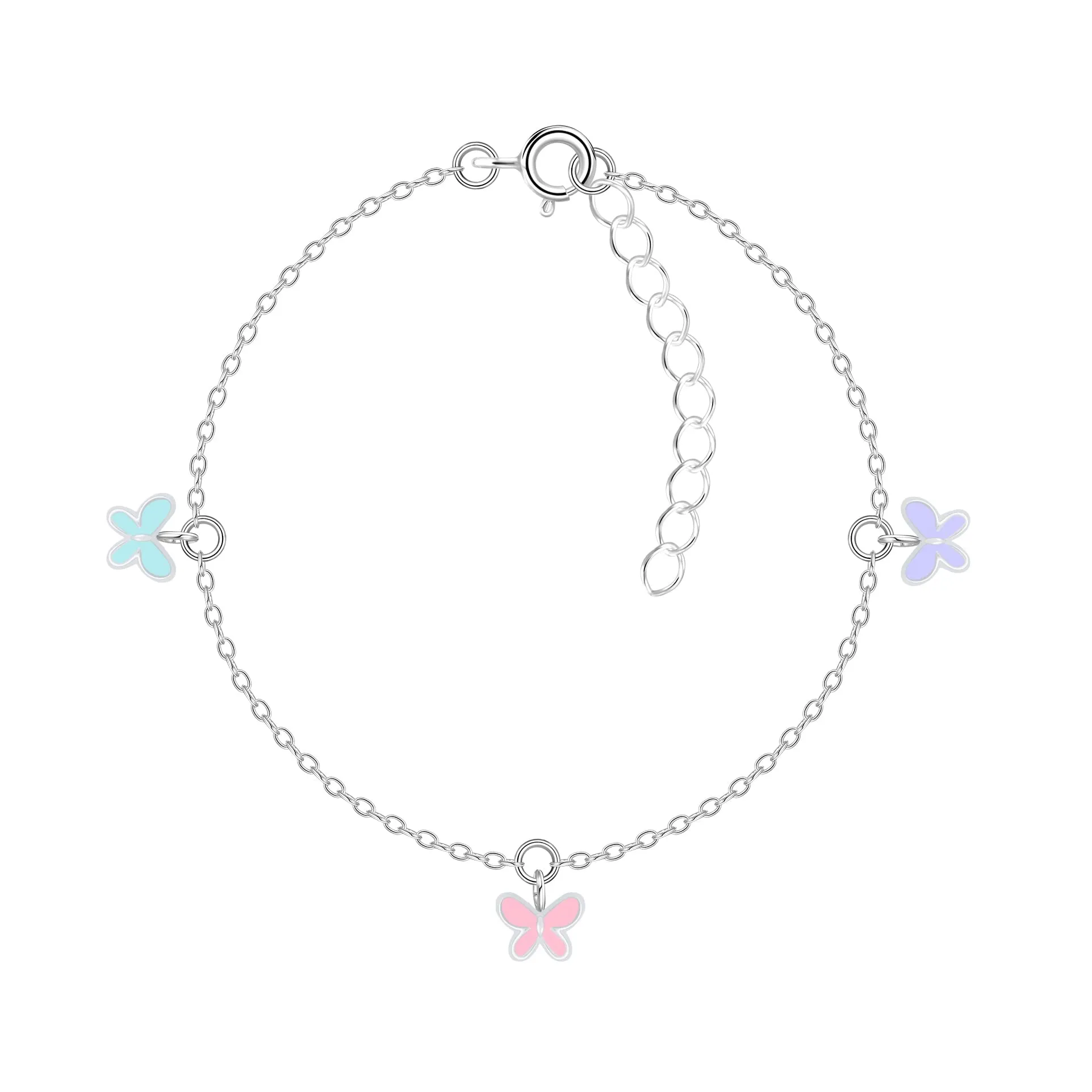 Raajsi by Yellow Chimes 925 Sterling Silver Bracelet for Girls & Kids Melbees Kids Collection Butterfly Charm |Birthday Gift for Girls Kids | With Certificate of Authenticity & 6 Month Warranty